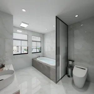 Azulejos de cerámica blanca clásicos modernos de 300x600mm Azulejos de pared y suelo interiores brillantes para diseños de baño y cocina