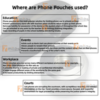 Étui de téléphone portable anti-caméra à aimant, faible MOQ, sac de sécurité pour téléphone portable en néoprène verrouillable pour l'école, avec broche cachée