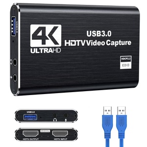 <strong>4K</strong> USB3.0 Video Capture Card for Laptop &amp; Live Stream HDTV Compatible 1080P 60fps Screen Capture Game Recording PS4 Camera - Product Image 1
