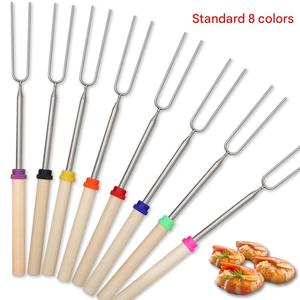 Bâtons à S'mores de 32 pouces pour foyer, longs bâtons pour rôtir les guimauves, <span class=keywords><strong>kit</strong></span> S'mores, brochettes S'mores, fourchette à hot-dogs, équipement de cuisson pour feu de camp - Product Image 5