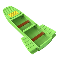 Bateau modulaire pliable en plastique PE léger, épaissi, renforcé, écologique, recyclable, grande capacité pour l'inspection solaire