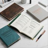 Carnet A5 personnalisé à couverture rigide en cuir, planificateur Loi d'Attraction, reliure spirale cousue, cadeau