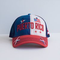 Fabricante Mayorista de Gorras Snapback Negras Personalizadas con Logotipo 3D de Puerto Rico Pava, Gorras Bordadas de Béisbol de 5 Paneles