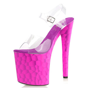 Sandali con plateau e tacco a spillo da 20 cm, colore caramella, modello New Walk Show, 8 pollici. - Product Image 6