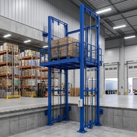 Ascenseur de fret hydraulique certifié CE pour entrepôt, élévateur vertical de marchandises avec capacité de charge de 1 à 20 tonnes, commande électrique à distance