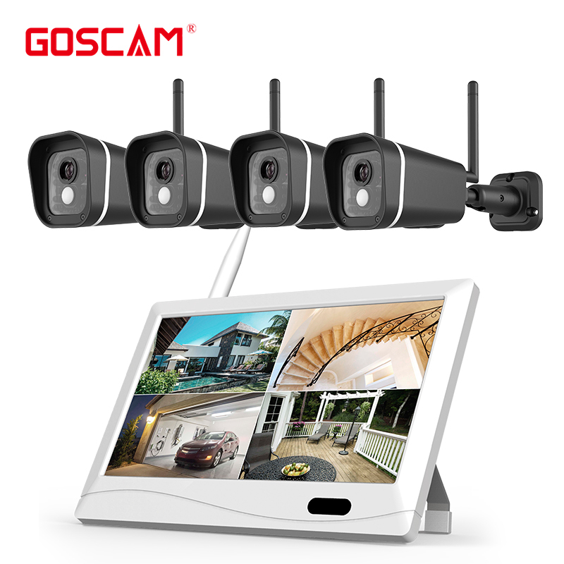 300m sans fil pas besoin de réseau ip67 étanche système de caméra de vidéosurveillance avec moniteur
