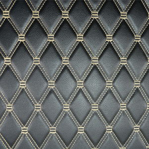 Tapis de sol de voiture personnalisés en cuir <span class=keywords><strong>synthétique</strong></span> PVC matelassé brodé, multicolores, imperméables, résistants à l'abrasion, avec support en <span class=keywords><strong>mousse</strong></span> - Product Image 3
