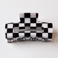 Pince à cheveux rectangulaire tressée en PVC avec sequins, idéale pour les queues de cheval des filles au quotidien