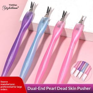 <span class=keywords><strong>Fourche</strong></span> à double tête avec manche en plastique, pelle en acier inoxydable, soin des ongles, usage commercial, modèle (nacré), vente en gros d'usine - Product Image 5