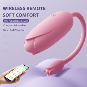 Đồ chơi tình dục trứng nhảy điều khiển từ xa không dây phổ biến, trứng tình yêu, máy rung dạng viên đạn, dildo, máy rung hình hoa hồng dành cho nữ - Product Image 2