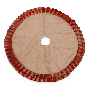 Nouvel tablier de style écossais en lin avec motif écossais rouge, tablier de Noël, fournitures de décoration de Noël - Product Image 5