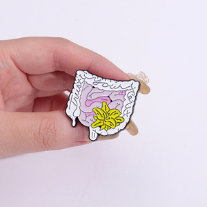 Bloemenorganen Email Pinnen Custom Ribbenkast Hart Darm Zenuwstelsel Broches Revers Badge Medische Sieraden Cadeau Drop Shipping - Product Image 4