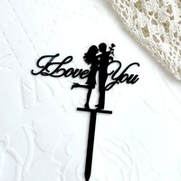 Heiße Mr. & Mrs. Acryl-Cake-Topper Tortendekoration für Hochzeiten Gold Schwarz Mr. & Mrs. Acryl-Hochzeits-Topper