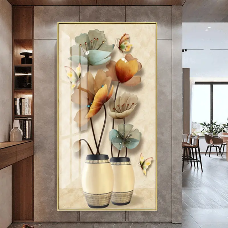 Modern Canvas Wall Art Floral Living Room Background Decorative Flower Oil Painting For Hotel Decor Custom Painting And Wall Art