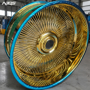 NJQS 22 Zoll Goldfelgen geschmiedete Speichen-Drahtradfelgen - Product Image 6