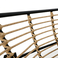 Fauteuil inclinable et pliable moderne en fer forgé, design épuré, pour balcon et usage domestique