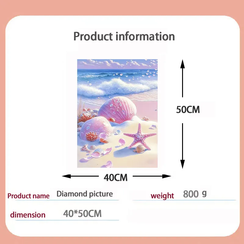 Yetişkinler için elmas boyama kitleri renkli denizyıldızı DIY tam matkap elmas sanat kitleri plaj taşlar için estetik resim sanat duvar