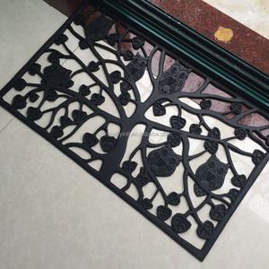 Tapis de porte en caoutchouc en fonte de fer forgé, imperméable, antidérapant, demi-cercle, demi-lune, intérieur/extérieur - Product Image 5