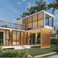 Vente chaude Maison préfabriquée modulaire de luxe 20 pieds 30 pieds 40 pieds pour bureau à domicile, hôtel, villa, cabine en conteneur préfabriquée Apple