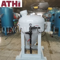 Máquina de arenado en húmedo sin polvo ATHI con control PLC, sistema de pulido manual con acceso remoto y bomba para preparación de superficies, certificación CE