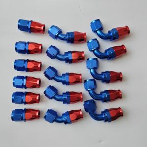 An4 An6 An8 An10 An12 An16 An20 прямой 45 градусов 90 градусов 180 градусов Алюминиевый Поворотный фитинг PTFE и конец шланга - Product Image 5