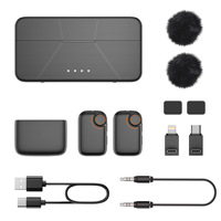 Microfono Lavalier Wireless con Riduzione Intelligente del Rumore, Microfono a Clip Universale per Telefono, Laptop, YouTube, TikTok, Streaming Live