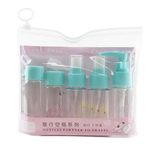 Juego de botellas de viaje para cosméticos, 7 piezas, botellas de spray, loción y crema para el cuidado de la piel del rostro, tamaño de viaje para adultos - Product Image 4