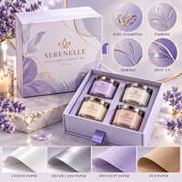 Boîte coulissante de luxe personnalisée imprimée, en carton couché gaufré, pour pots cosmétiques
