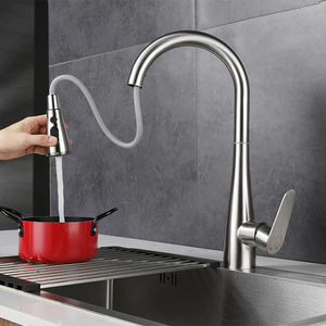 حنفية مطبخ بفتحة واحدة من الفولاذ المقاوم للصدأ بتصميم جديد قابل للسحب لأسفل صنبور رشاش صنبور بمقبض واحد حنفية حوض - Product Image 6