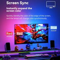 Tira de Luces LED RGBIC con Sincronización Musical, Alimentación USB, Iluminación Ambiental para Juegos de PC, Iluminación de Fondo para Monitor de Escritorio