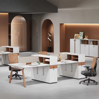 Mingle Factory – Poste de travail modulaire en bois pour bureau, avec tiroir, pour 2, 4, 6 ou 8 personnes