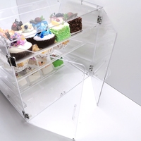 Présentoir de nourriture en acrylique transparent de marque chinoise à 3 couches économique et exquis, présentoirs de tasse de buffet et de gâteau