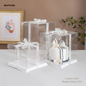 Transparente PET-Kuchenboxen & Geburtstagstorten-Geschenkbox |   Blumentasche für Geburtstag & Hochzeit - Product Image 1