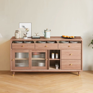 Dazhang Jiaju Ash Wood Solid Wood <b>Sideboard</b> 900mm+ Storage Cabinet Scandinavian Style For Living Room <b>Kitchen</b> - Product Image 3