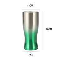 Mug à bière en acier inoxydable 304 à double paroi isolé sous vide avec design conique et couvercle à vis anti-chute pour la maison et les voyages
