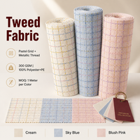 Nouvelle arrivée de tissu Tweed dynamique adapté aux chaussures chapeaux sacs et robes vente directe d'usine nouveaux modèles fraîchement lancés