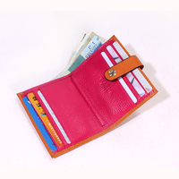 Dompet Kulit PU Multifungsi Retro Kustom untuk Wanita, Tempat Kartu dan Tiket dengan Fungsi Penyimpanan Slot Kartu