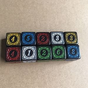 Mô Hình Cổ 16Mm 6-Mặt Xúc Xắc Kỹ Thuật Số Cá Tính Màu Acrylic Trò Chơi & Cờ Vua Mảnh Hình Vuông Chạy Nhóm Phụ Kiện - Product Image 2