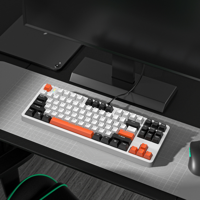 Factory Sale Custom 75% 87-Key DIY Metal RGB Wired Programmable Mechanical Gaming Keyboard for Computer/Tablet/iPad