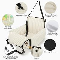 Siège de voiture multifonctionnel pour chiens de petite et moyenne taille, transporteur pour chien pour voiture avec housse amovible et lavable, siège rehausseur pour animaux de compagnie