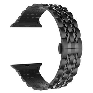 Keepwin <span class=keywords><strong>acciaio</strong></span> sette Link con chiusura a farfalla cinturino per orologio da polso per <span class=keywords><strong>Apple</strong></span> <span class=keywords><strong>Watch</strong></span> serie 9 8 7 6 5 4 - Product Image 2