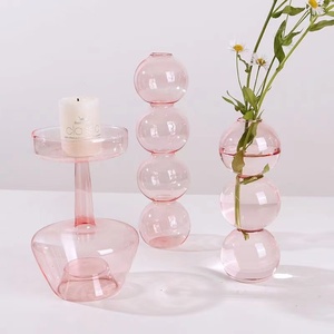 Nuovo stile di cristallo borosilicato di cristallo portacandele Design creativo candelabro per la decorazione di nozze - Product Image 5