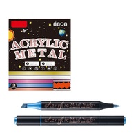 Ensemble de marqueurs acryliques souples à couleurs métalliques pour étudiants en art, anti-transfert, pour dessin et gribouillage, personnalisés en Chine