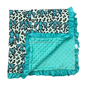 Mới Mùa Thu Mùa Đông Trẻ Sơ Sinh Bé Mềm Chăn Phong Cách Phương Tây Gia Súc In Thoải Mái Vải Sang Trọng Chăn Với Màu Đen Ruffle - Product Image 6