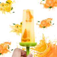 Cyubhd — plateau à glace facile à enlever, 6 pièces, moule à glace en plastique, en forme d'étoile, avec bâtons