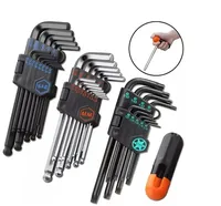 Clés Allen hexagonales en acier inoxydable 304L, noires, personnalisables, avec logo OEM, finition industrielle, pour bricolage et usage intensif