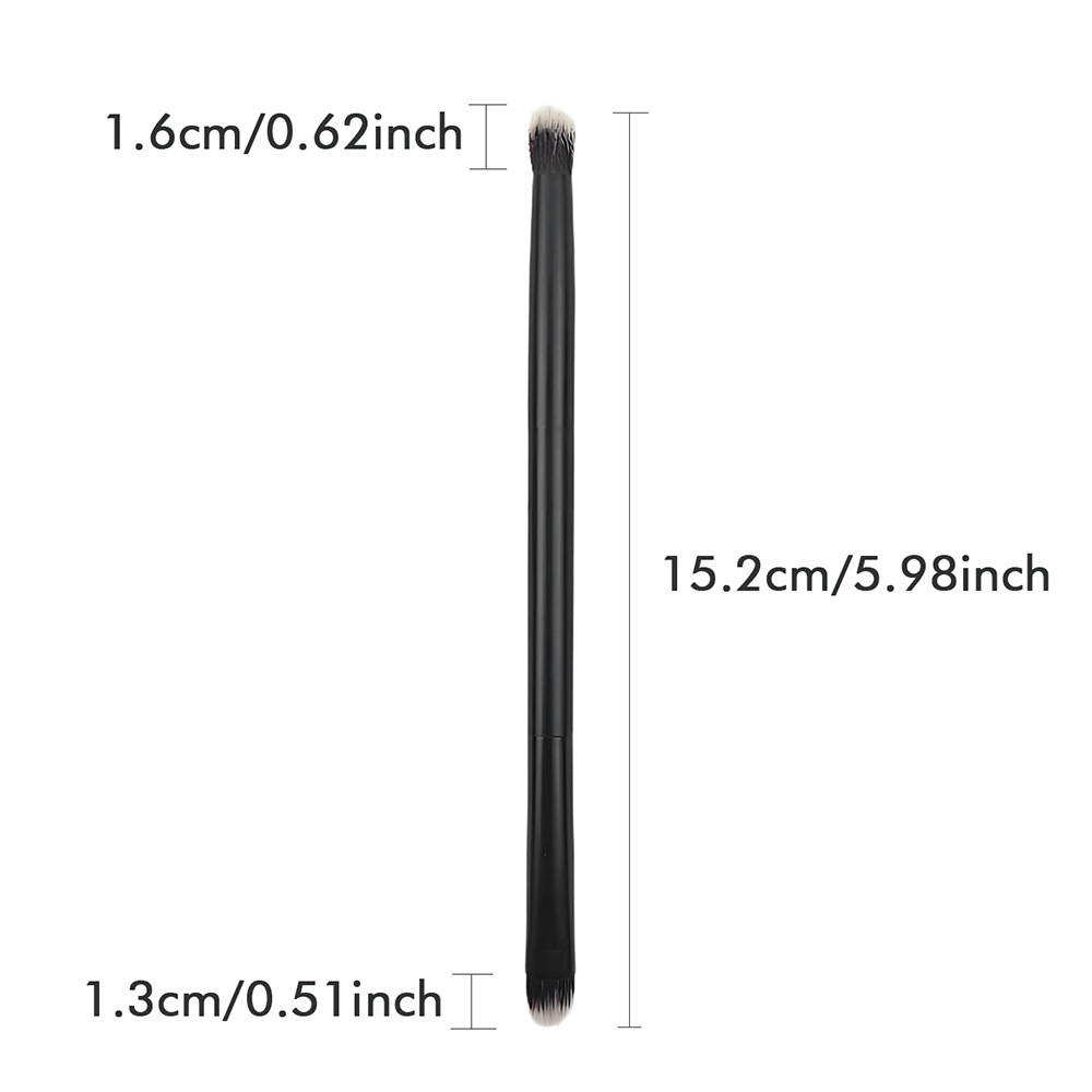 Pincel doble para sombra de ojos negro.