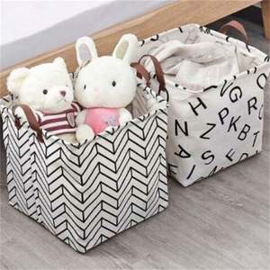 Panier à linge sale en coton, panier à jouets pliable pour cadeaux, paniers de rangement en tissu, décoration intérieure - Product Image 3