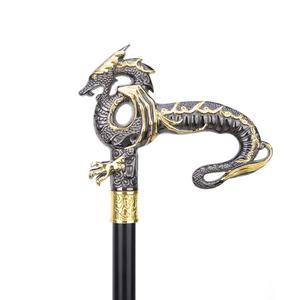 Золотая черная Роскошная трость дракона модная декоративная трость джентльмен элегантная ручка для косплея тростника 93 см - Product Image 1