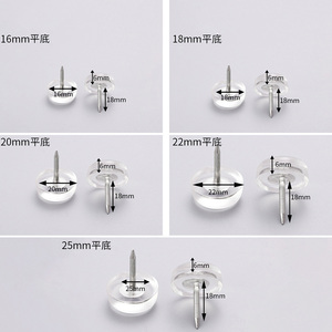 Clous antidérapants pour meubles, clous en plastique transparent épaissis, protecteurs de sol pour pieds de table et de chaise, tête durable avec broche - Product Image 6